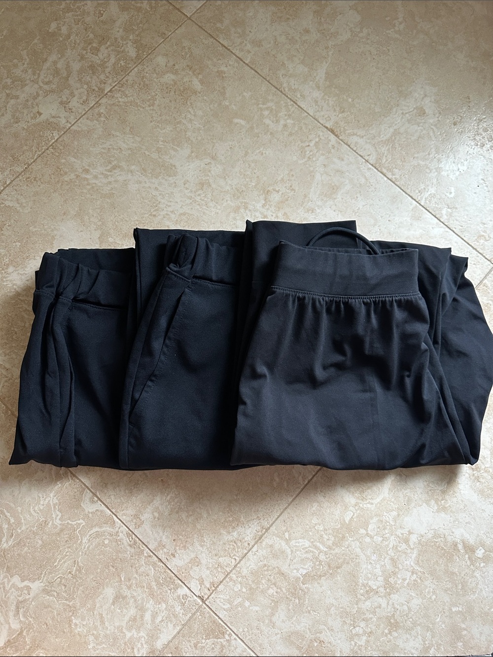 Lot of Girl Black Jogger Pants with Elastic Waistband